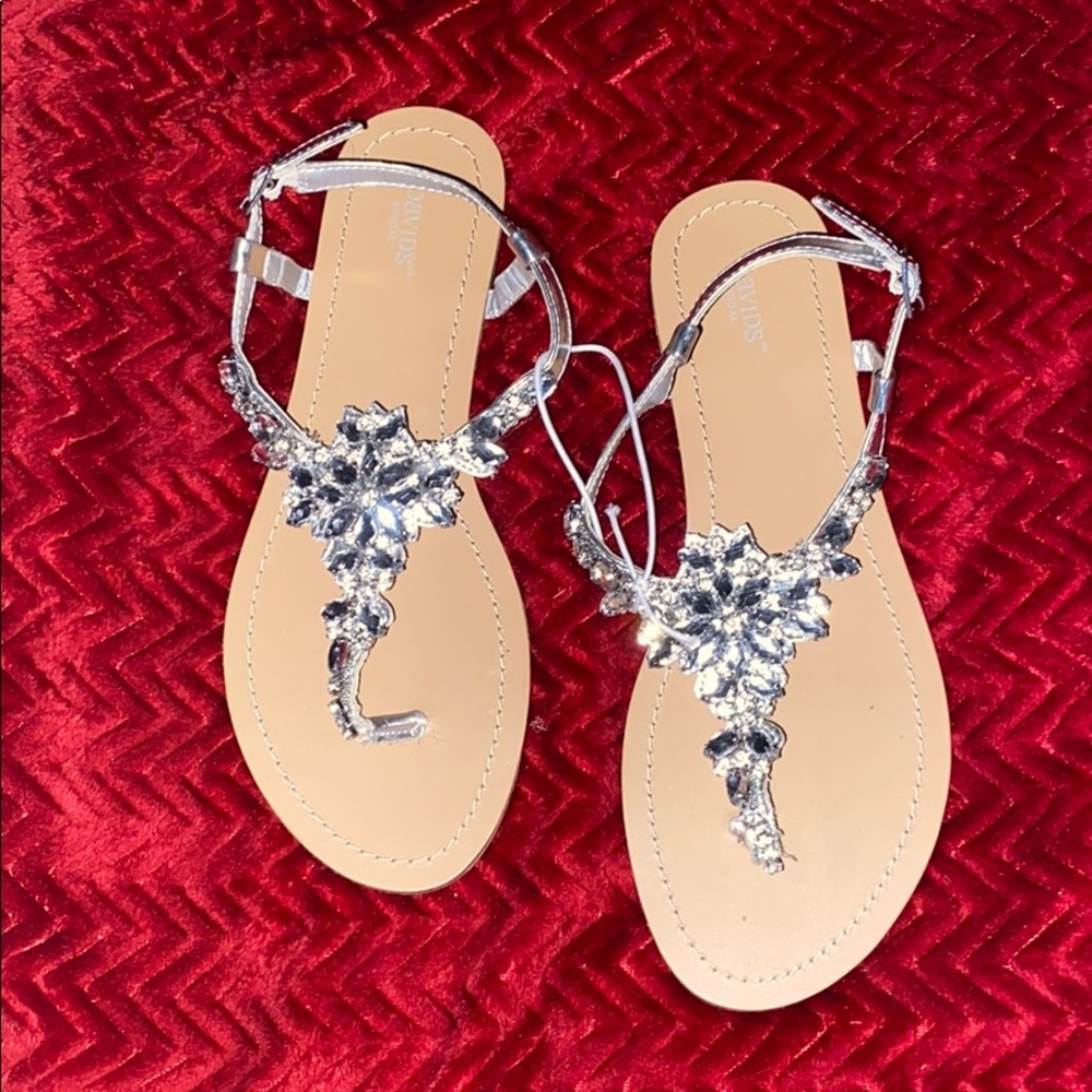 Beaded sandals from David’s bridal